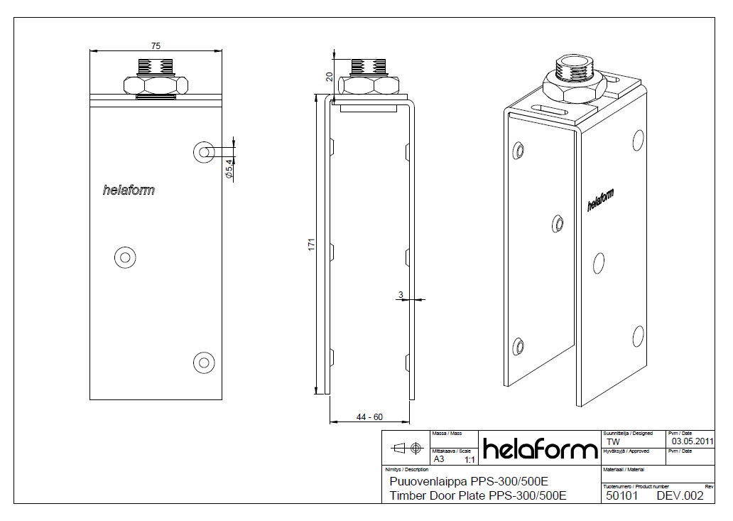 Helaform Spec Sheet